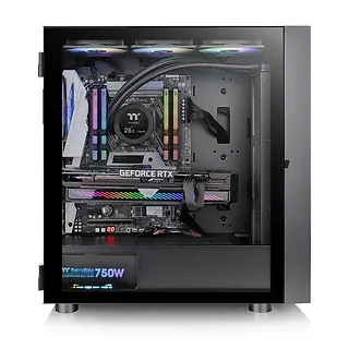 Thermaltake Obudowa - H570 Tempered Glass 3x12cm ARGB Czarna