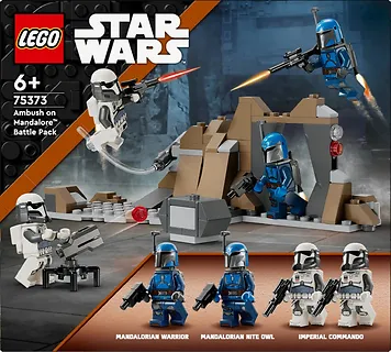 LEGO Klocki Star Wars 75373 Zasadzka na Mandalorze - zestaw bitewny