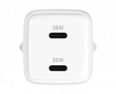 YENKEE Ładowarka sieciowa USB C 2x18W 3A Power delivery 3.0 QC3.0 Biała