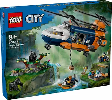 LEGO Klocki City 60437 Helikopter badaczy dżungli w bazie