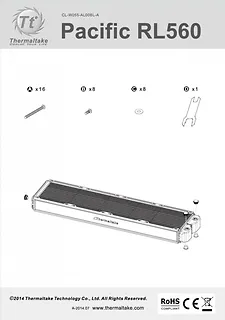 Thermaltake Chłodzenie wodne - Pacific RL560 radiator (560mm, 5x G 1/4", miedź) - Czarne