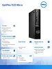 Dell Komputer Optiplex MFF/Core i3-14100T/8GB/512GB SSD/Integrated/WLAN + BT/Kb/Mouse/W11Pro