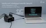 !i-tec USB-C/USB-A Metal Charging + data HUB 15W per port 10x USB-C