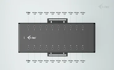 i-tec USB-C/USB-A Metal Charging + data HUB 15W per port 20x USB-C