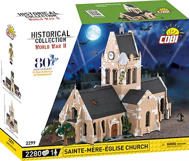 Cobi Klocki Klocki Kościół w Sainte-Mere-Eglise