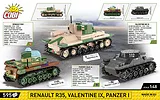 Cobi Klocki Klocki Renault R35 - Valentine IX - Panzer I