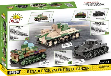 Cobi Klocki Klocki Renault R35 - Valentine IX - Panzer I