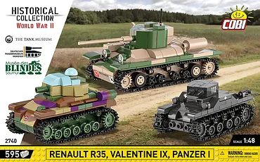 Cobi Klocki Klocki Renault R35 - Valentine IX - Panzer I