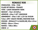 Cobi Klocki Klocki Renault R35 - Valentine IX - Panzer I