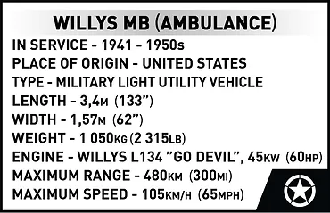 Cobi Klocki Klocki Willys MB Medical