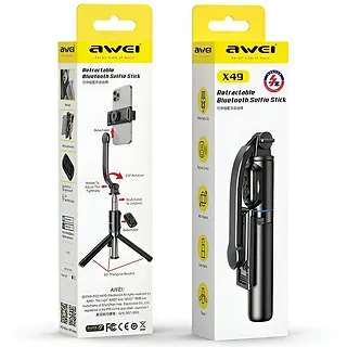 AWEI Uchwyt selfie stick tripod X49 Bluetooth