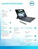 Dell Notebook Latitude 7350 Det W11P Ultra 7 164U/16GB/512GB SSD Gen4/13' 3K Touch/Intel Graph/FgrPr&SmtCd/IR Cam/Mic/WLAN+BT/Detach KB/3C/vPro/3YPS