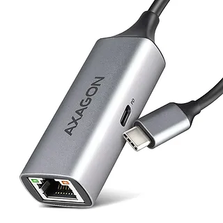 AXAGON ADE-TXPD Karta sieciowa Gigabit Ethernet adapter, USB-C 3.2 Gen 1, instalacja automatyczna, Asix AX8817, PD 100W