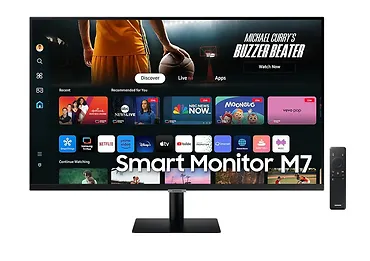 Samsung Monitor 32 cale SMART M70D VA 3840x2160 UHD 16:9 2xHDMI 3xUSB 2.0 1xUSB-C (65W) 4ms 60Hz WiFi/BT głośniki płaski 2Yd2d