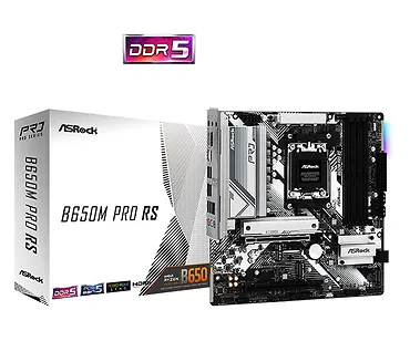 ASRock Płyta główna B650M PRO RS AM5 4DDR5 HDMI/DP mATX