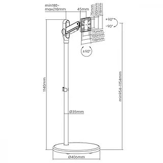 Maclean Mobilny stojak do TV Monitora 17-35 cali MC970B