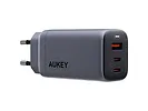 AUKEY Ładowarka sieciowa PA-B6U OmniaMix II GaN 3xUSB (2xUSB C + 1xUSB A) 67W QC PD AFC SCP PPS UFCS