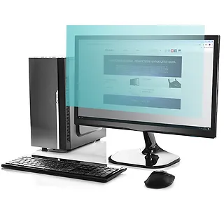 Qoltec Filtr światła niebieskiego 24 cale | 16:9 | Ochrona wzroku | Anti    Glare | Matowy | na monitor