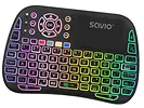 Podświetlana klawiatura bezprzewodowa RGB BT + 2.4 GHz , TV Box, Smart TV, Konsole, PC SAVIO KW-04