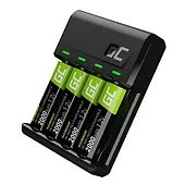 Green Cell Ładowarka VitalCharger + 4x akumulatory AA 2000mAh