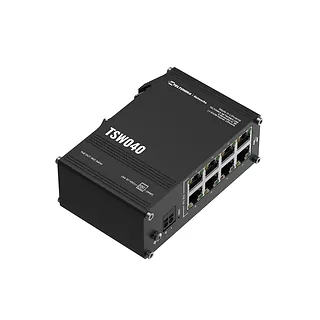 TELTONIKA Przełącznik niezarządzalny Industrial switch TSW040 8xPoE+, 8x10/100 Eth, DIN