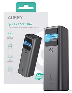 AUKEY Power Bank PB-Y45 Sprint X  | 27600 mAh | 140W | 3xUSB | PD 3.1 | PPS | Smart Digital Display