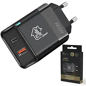 Extralink Ładowarka Smart Life Fast Charger 45W GaN   USB-C, USB-A