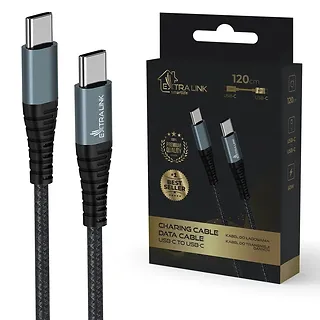 Extralink Kabel USB Typ-C do USB Typ-C Smart Life 1.2m czarny