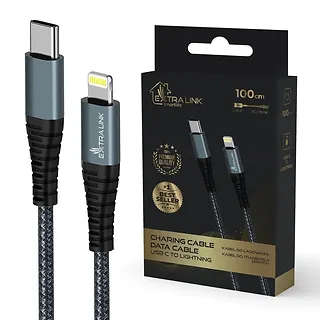 Extralink Kabel USB Typ-C do Lightning Smart Life 1m czarny