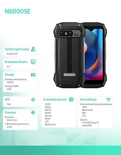 Blackview Smartfon N6000SE 4/128GB 3700 mAh DualSIM czarny