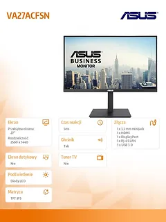 Asus Monitor 27 cali VA27ACFSN