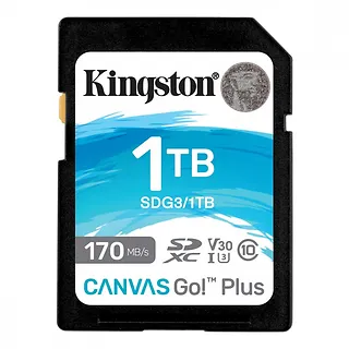 Kingston Karta SD 1TB Canvas Go Plus 170/90MB/s CL10 U3 V30