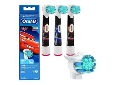 Oral-B Cars | Końcówki do szczoteczki | 3 sztuki