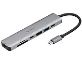 Tracer Adapter A-2, USB Type-C z czytnikiem kart, HDMI 4k, USB  3.0, PDW 60W