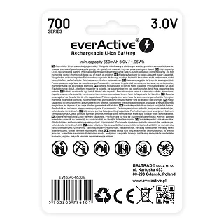 everActive Akumulator 16340 3V Li-ion 700 mAh micro USB