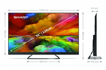 Sharp Telewizor QLED 55 cali 55EQ6EA UHD Android