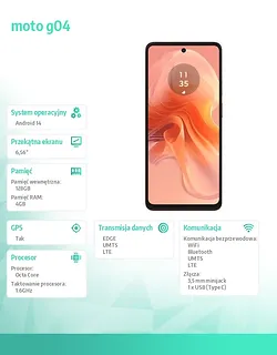 Motorola Smartfon moto G04 4/128GB Pomarańczowy