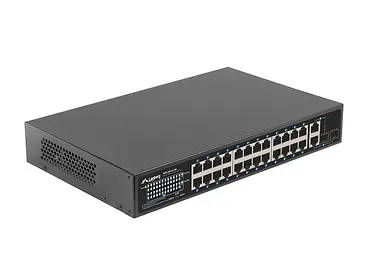 Lanberg Przełącznik 24X 100MB POE+ /2x COMBO 250W RSFE-24P-2C-250