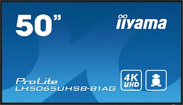 IIYAMA Monitor 50 cali LH5065UHSB-B1 AG, 24/7, VA, ANDROID 11, 4K, 800cd, iiSignage2, SDM, 2x HDMI, DP, 2x USB,2x 10W, RJ45, WiFi, 4/32GB, PION/POZIOM, 400x400(vesa)