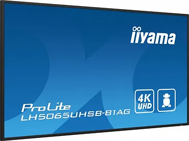 IIYAMA Monitor 50 cali LH5065UHSB-B1 AG, 24/7, VA, ANDROID 11, 4K, 800cd, iiSignage2, SDM, 2x HDMI, DP, 2x USB,2x 10W, RJ45, WiFi, 4/32GB, PION/POZIOM, 400x400(vesa)