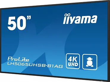 IIYAMA Monitor 50 cali LH5065UHSB-B1 AG, 24/7, VA, ANDROID 11, 4K, 800cd, iiSignage2, SDM, 2x HDMI, DP, 2x USB,2x 10W, RJ45, WiFi, 4/32GB, PION/POZIOM, 400x400(vesa)