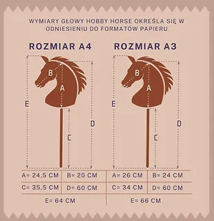 Tootiny Koń na kiju Hobby Horse HOPPIHORSE A3 beżowy