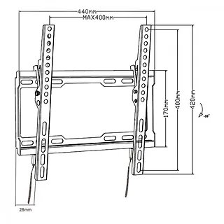 Maclean Uchwyt do TV 32-70'' 45kg MC-412 VESA 400x400