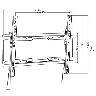 Maclean Uchwyt do TV 32-80'' 45kg MC-413 VESA 600x400