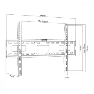 Maclean Uchwyt do TV 32-100'' 80kg MC-419 VESA 600x400