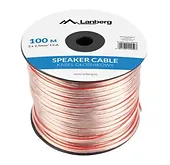 Lanberg Kabel głośnikowy 2x2.5mm2 100m przezroczysty