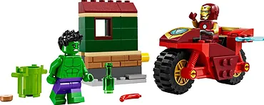 LEGO Klocki Marvel Super Heroes 76287 Iron Man z motocyklem i Hulk