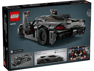 LEGO Klocki Technic 42173 Szary hipersamochód Koenigsegg Jesko Absolut