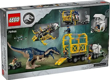 LEGO Klocki Jurassic World 76966 Dinomisje: ciężarówka do transportu allozaura