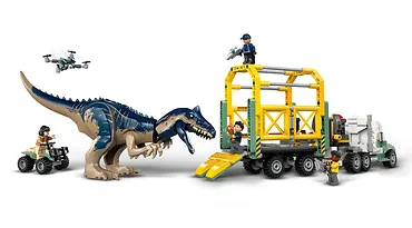 LEGO Klocki Jurassic World 76966 Dinomisje: ciężarówka do transportu allozaura